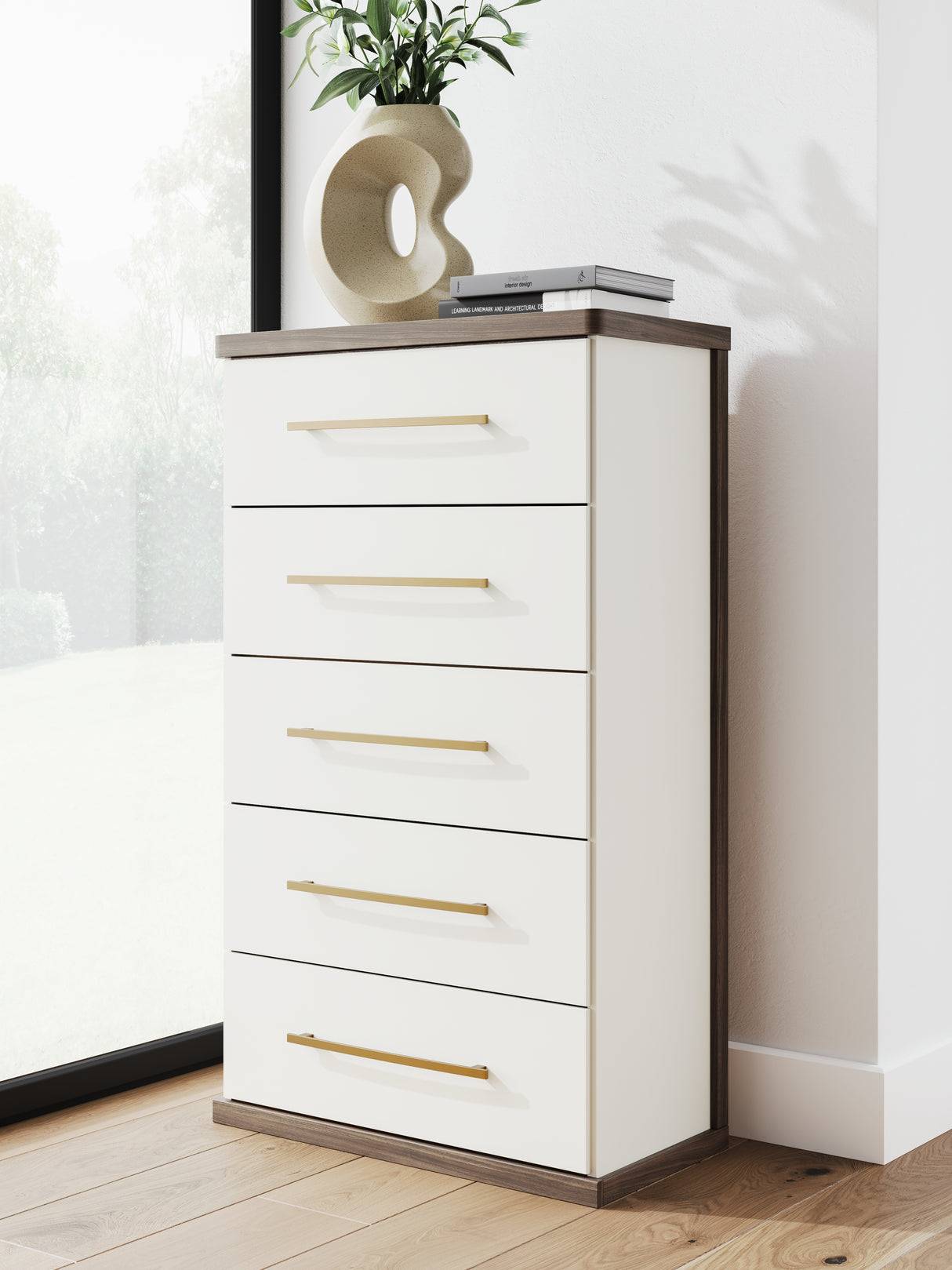 Kendanport Brown/White Chest of Drawers from Ashley Furniture - Luna Furniture