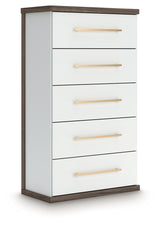Kendanport Brown/White Chest of Drawers from Ashley Furniture - Luna Furniture