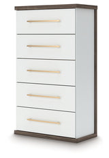 Kendanport Brown/White Chest of Drawers from Ashley Furniture - Luna Furniture
