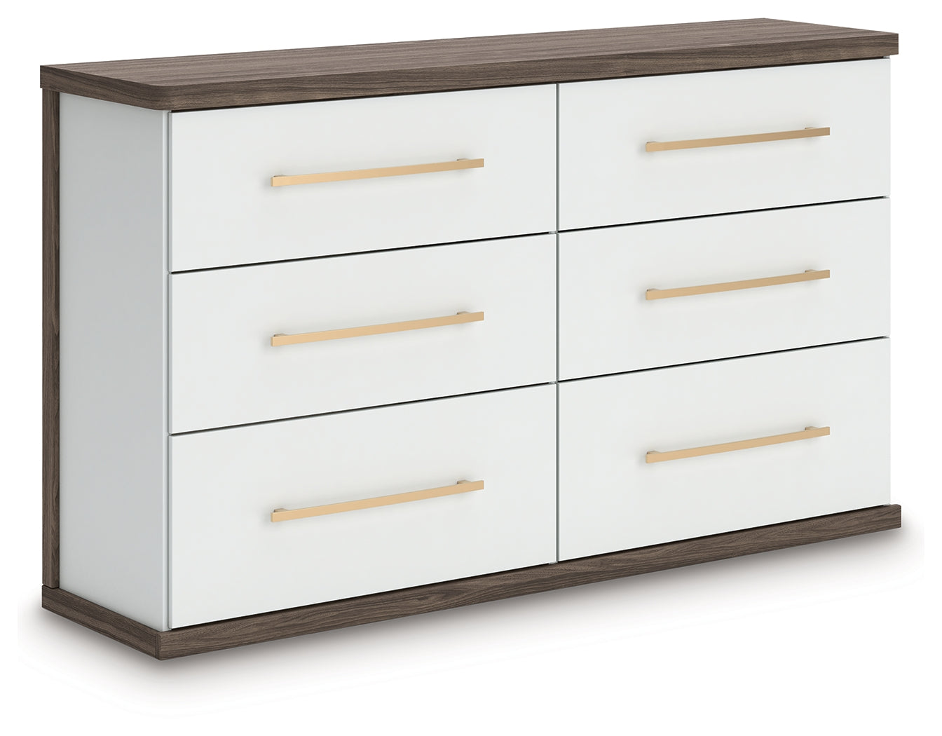 Ashley Kendanport Brown/White Dresser – Luna Furniture