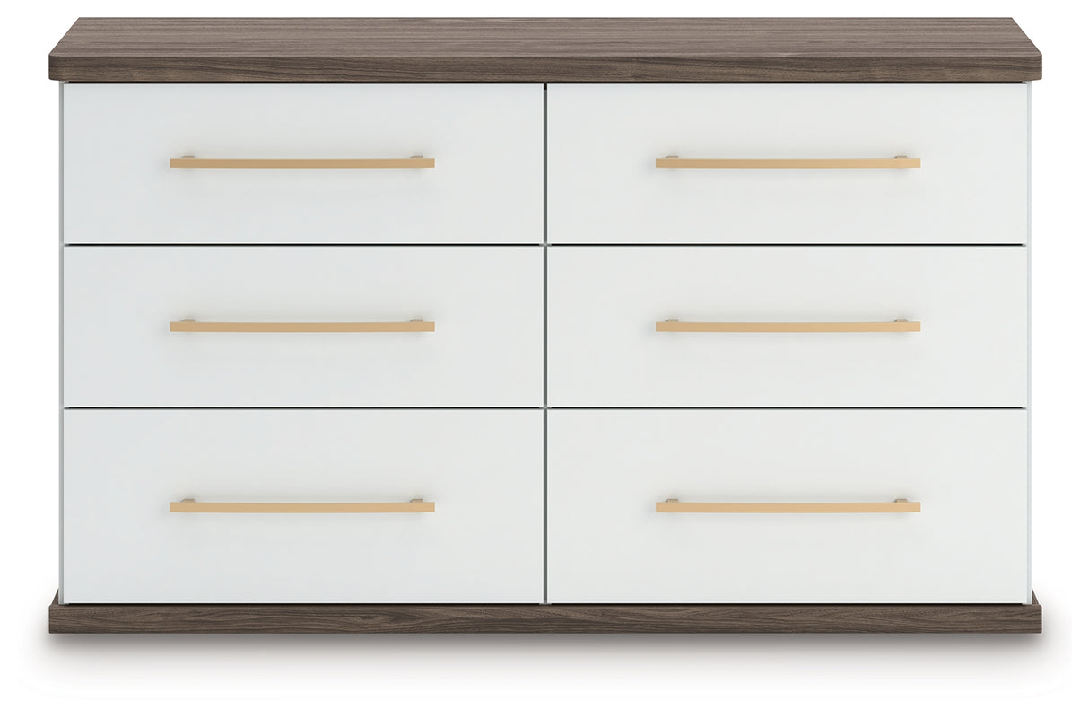 Kendanport Brown/White Dresser from Ashley Furniture - Luna Furniture