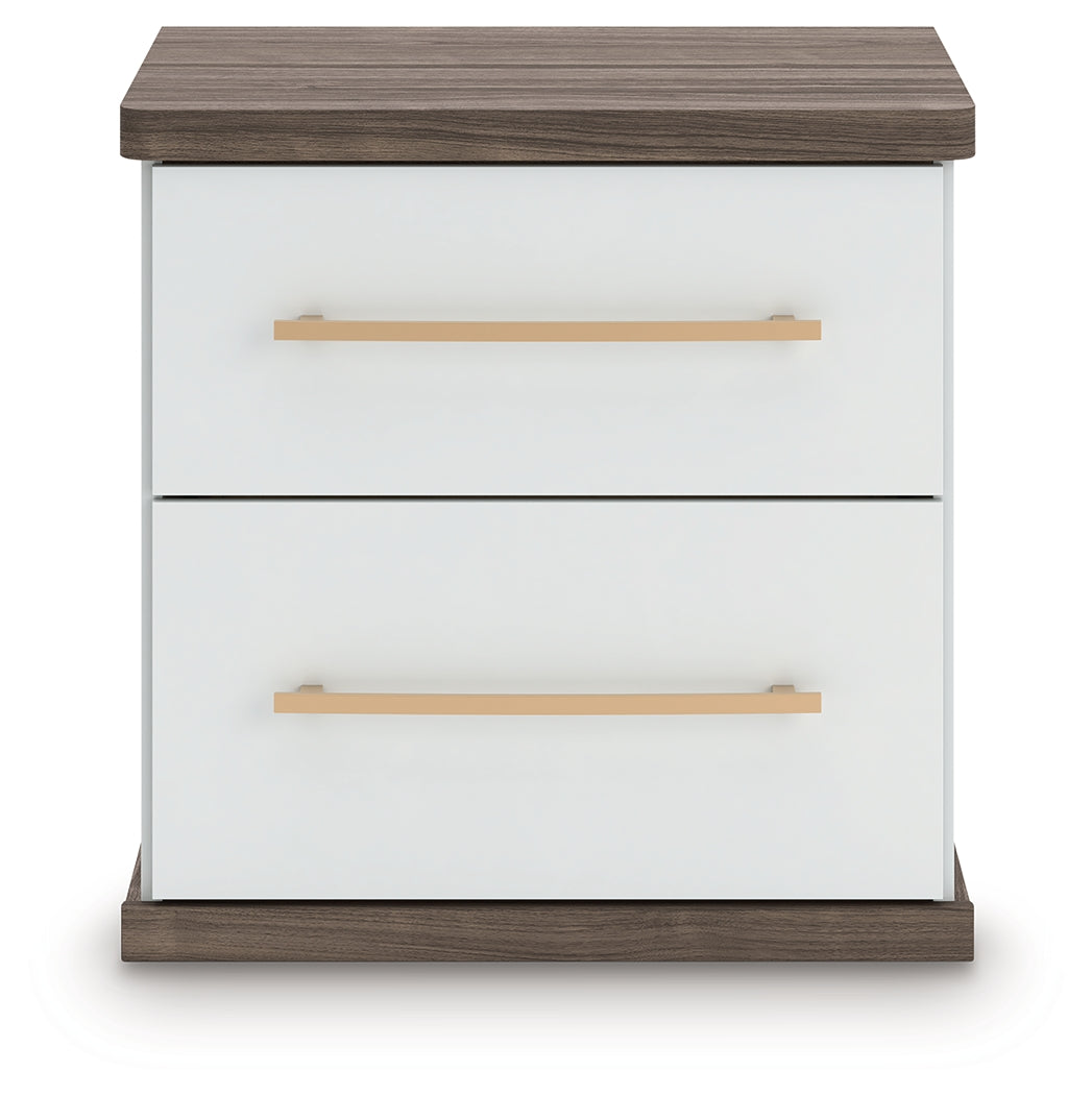 Kendanport Brown/White Nightstand from Ashley - Luna Furniture