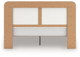 Kendanport White/Brown King Upholstered Bed, Dresser and Nightstand from Ashley Furniture - Luna Furniture