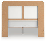 Kendanport White/Brown Queen Upholstered Bed, Dresser, Mirror and Nightstand from Ashley Furniture - Luna Furniture