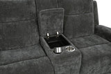 Kennett Dark Gray 2-Piece Chenille Power Reclining Living Room Set from Coaster - Luna Furniture