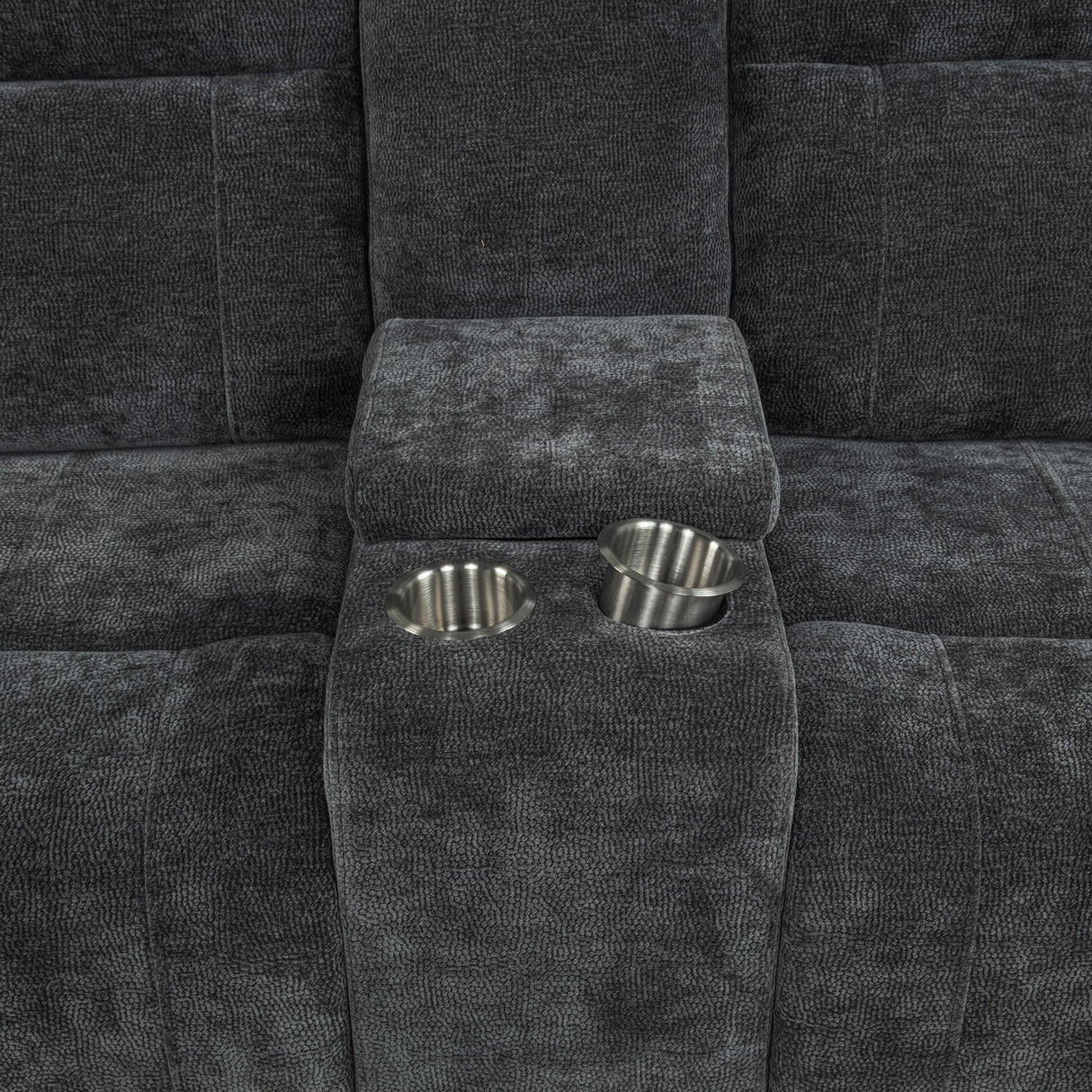 Kennett Dark Gray Chenille Upholstered Power Reclining Loveseat from Coaster - Luna Furniture