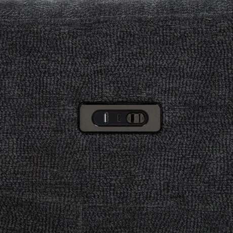 Kennett Dark Gray Chenille Upholstered Power Reclining Sofa from Coaster - Luna Furniture