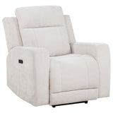 Kennett Ivory 3-Piece Chenille Power Reclining Living Room Set from Coaster - Luna Furniture