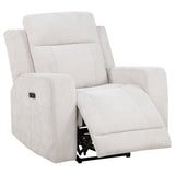 Kennett Ivory 3-Piece Chenille Power Reclining Living Room Set from Coaster - Luna Furniture