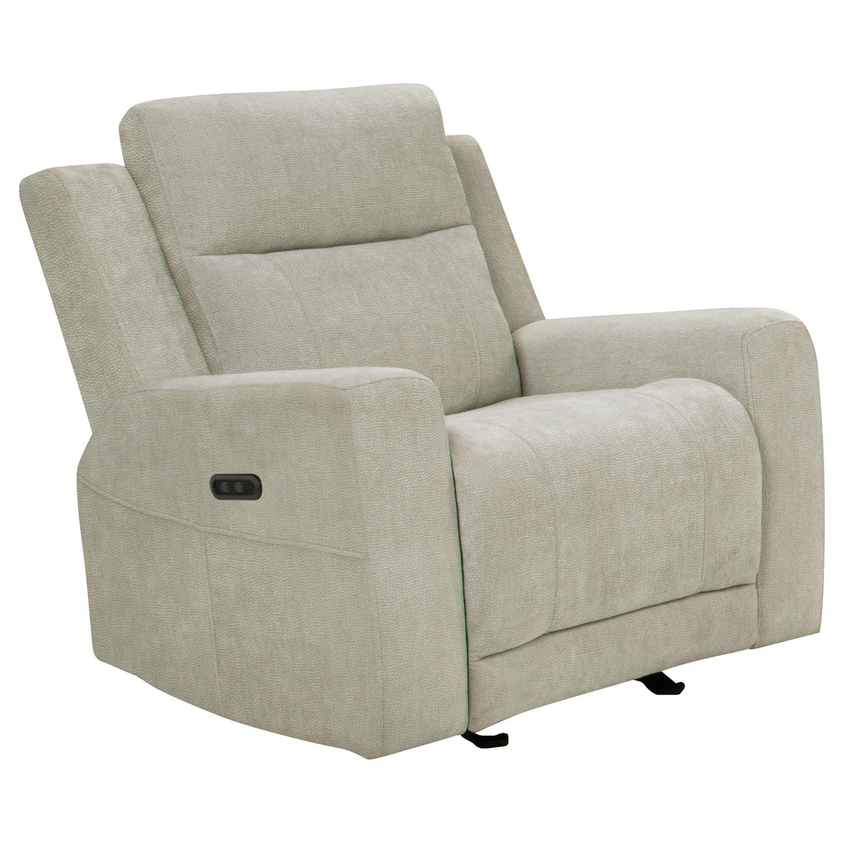 Kennett Ivory Chenille Upholstered Power Recliner Chair from Coaster - Luna Furniture