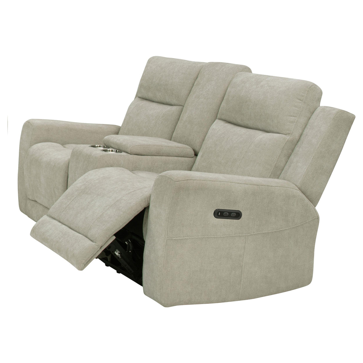 Kennett Ivory Chenille Upholstered Power Reclining Loveseat from Coaster - Luna Furniture