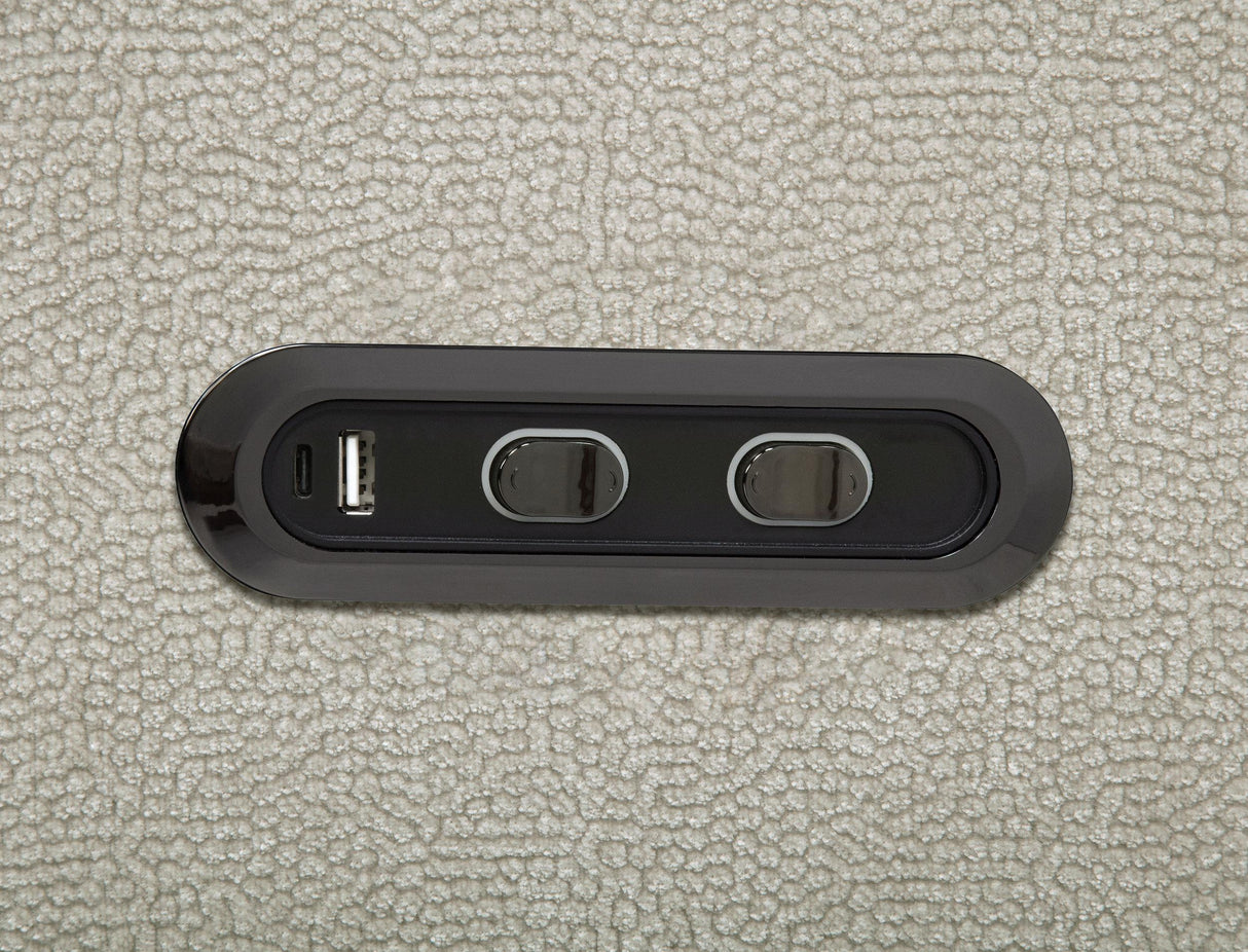 Kennett Ivory Chenille Upholstered Power Reclining Loveseat from Coaster - Luna Furniture