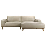 Kerrville Beige Leather Right Sectional Sofa from Ashcroft Furniture - Luna Furniture