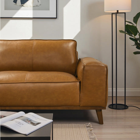 Kerrville Tan Leather Left Sectional Sofa from Ashcroft Furniture - Luna Furniture
