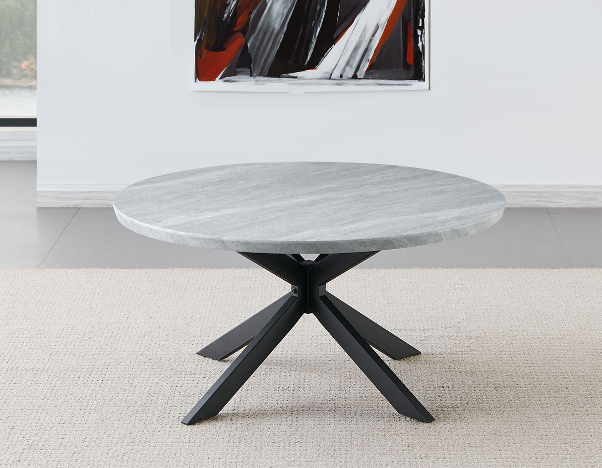 Keyla Faux-Marble Round Cocktail Table from Steve Silver - Luna Furniture