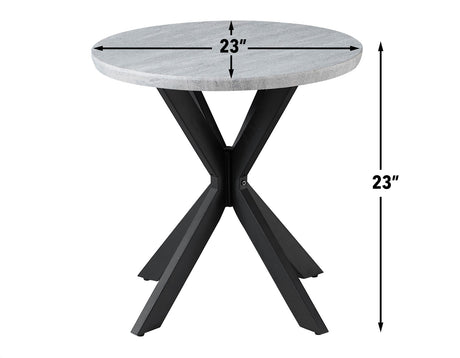 Keyla Faux-Marble Round End Table from Steve Silver - Luna Furniture