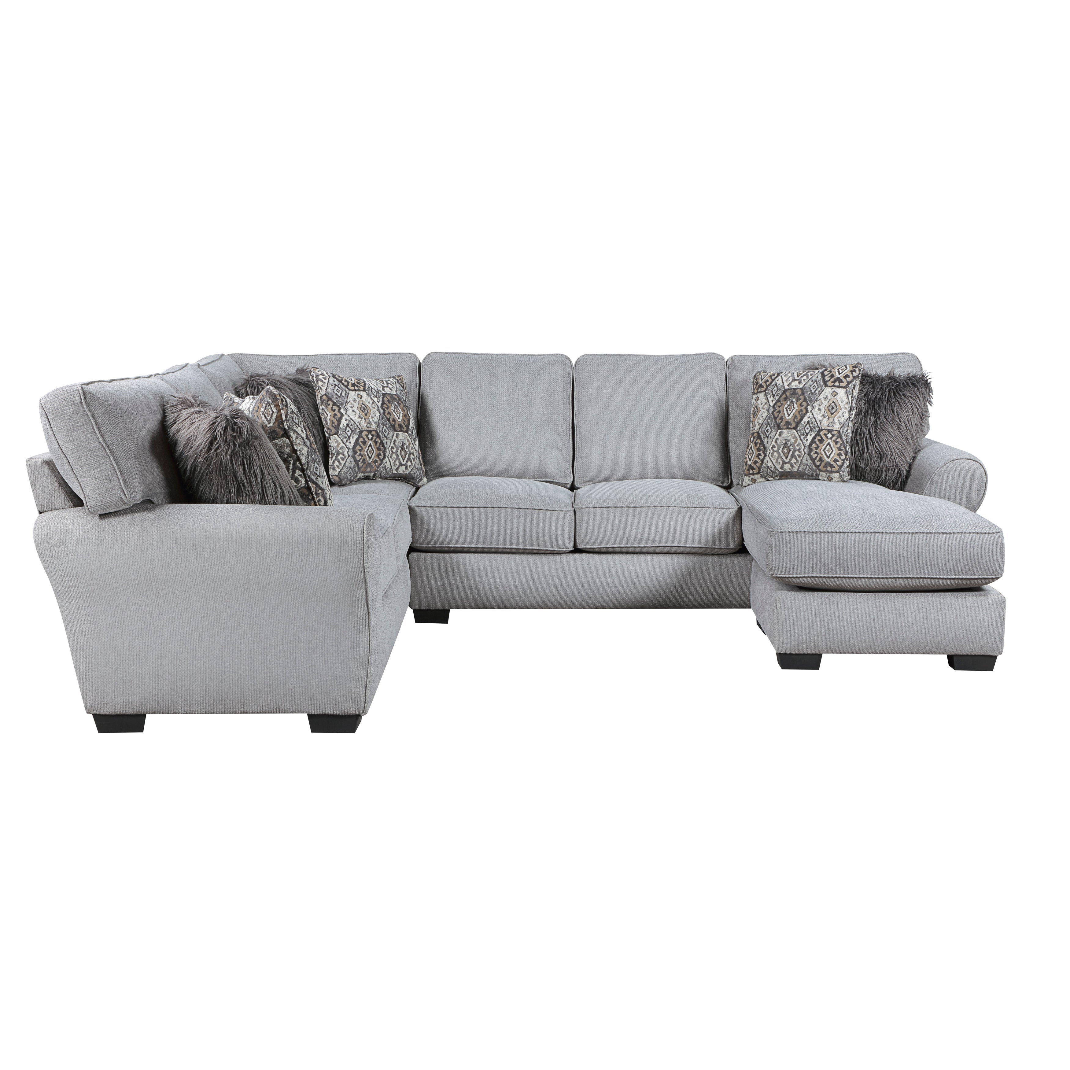 Homelegance Kieran Gray 2-Piece Reversible Sectional – Luna Furniture