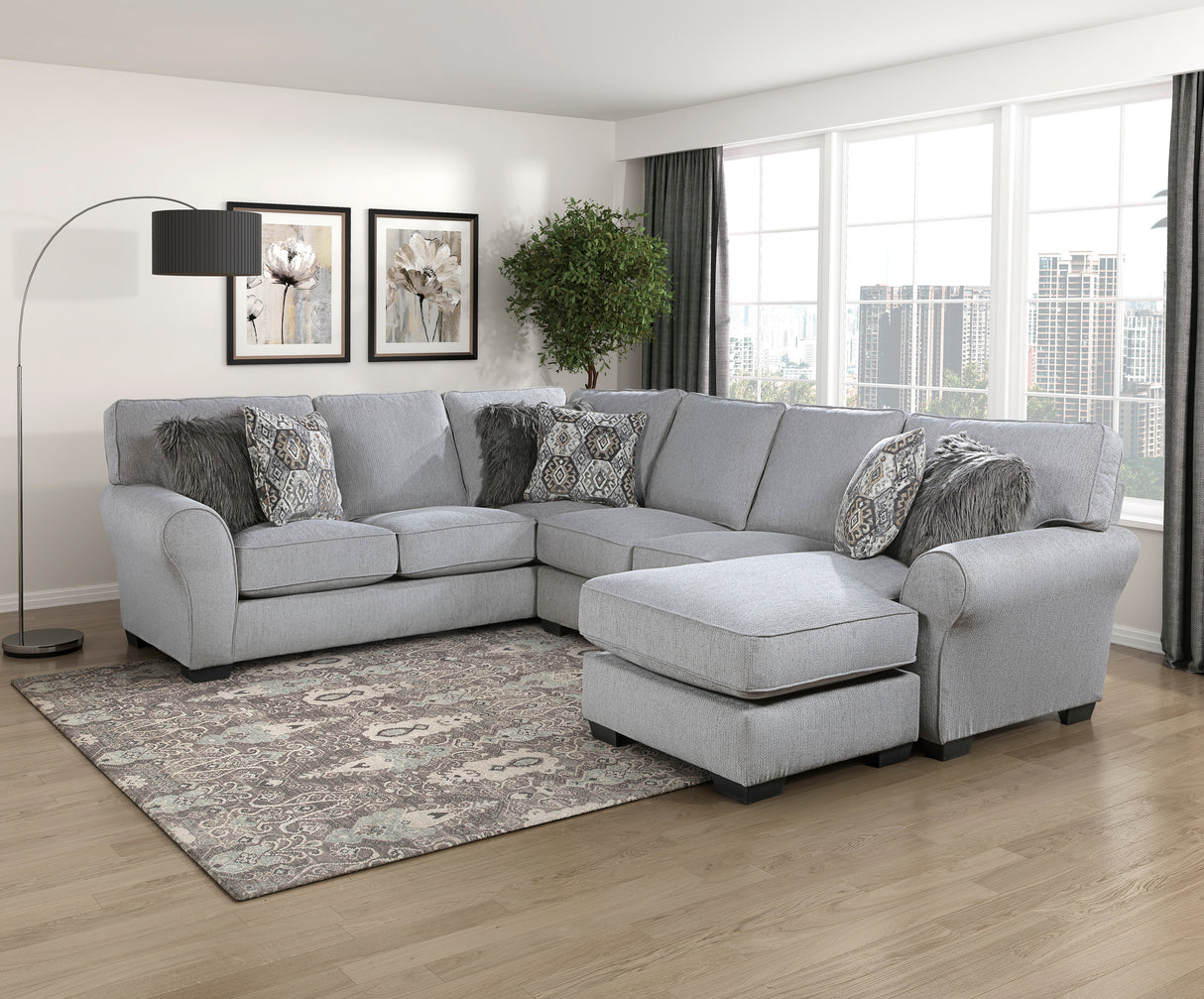 9679GY*SC (2)2-Piece Reversible Sectional from Homelegance - Luna Furniture
