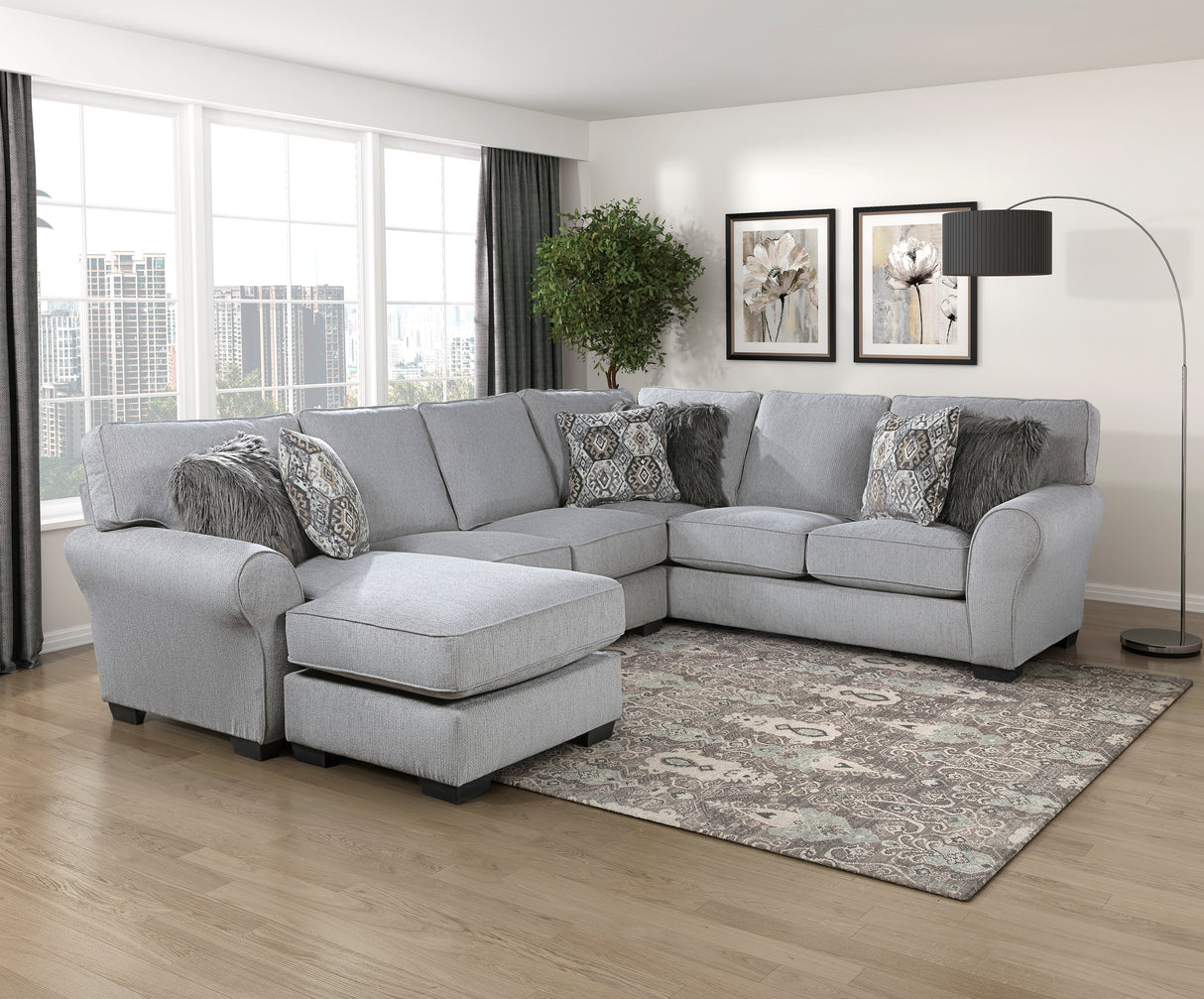 9679GY*SC (2)2-Piece Reversible Sectional from Homelegance - Luna Furniture