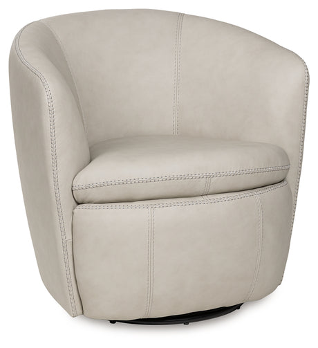 Kierreys Bone Swivel Accent Chair from Ashley - Luna Furniture