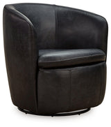 Kierreys Midnight Swivel Chair from Ashley Furniture - Luna Furniture