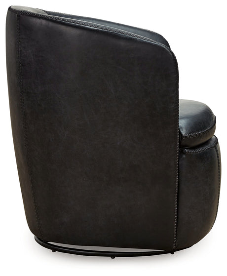 Kierreys Midnight Swivel Chair from Ashley - Luna Furniture