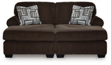 Kimlee Chocolate 2-Piece Super Chaise from Ashley Furniture - Luna Furniture