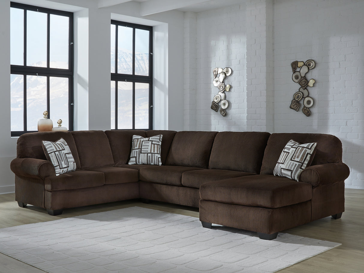 Kimlee Chocolate 3-Piece RAF Sectional from Ashley Furniture - Luna Furniture