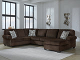 Kimlee Chocolate 3-Piece RAF Sectional from Ashley Furniture - Luna Furniture