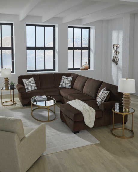 Kimlee Chocolate 3-Piece RAF Sectional from Ashley - Luna Furniture