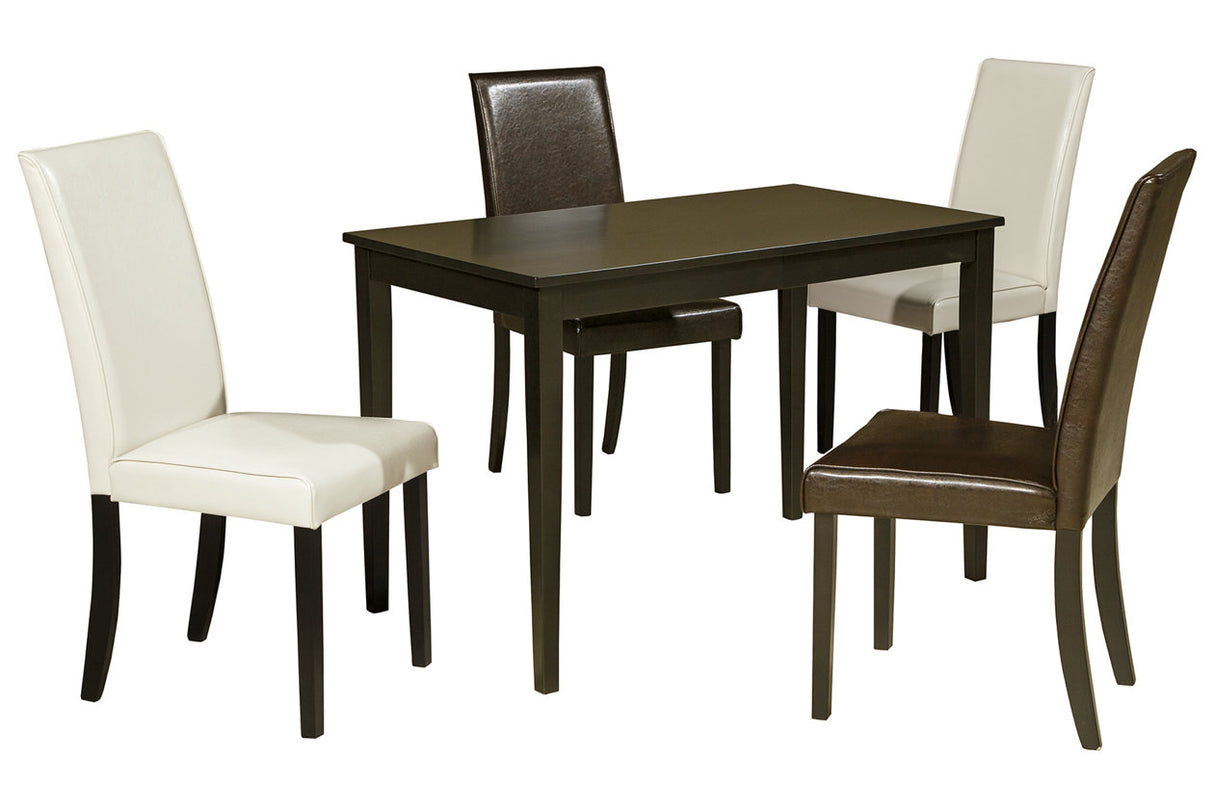 Kimonte Multi Dining Table and 4 Chairs from Ashley - Luna Furniture