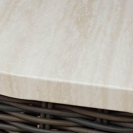 Kimora Beige/Dark Brown Outdoor End Table from Ashley - Luna Furniture