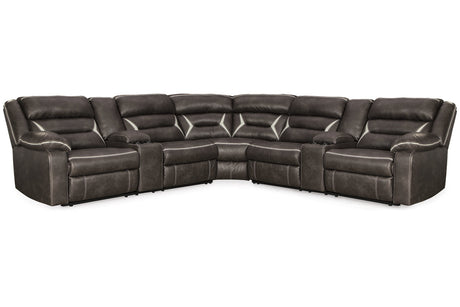 Kincord Midnight 3-Piece Power Reclining Sectional from Ashley - Luna Furniture