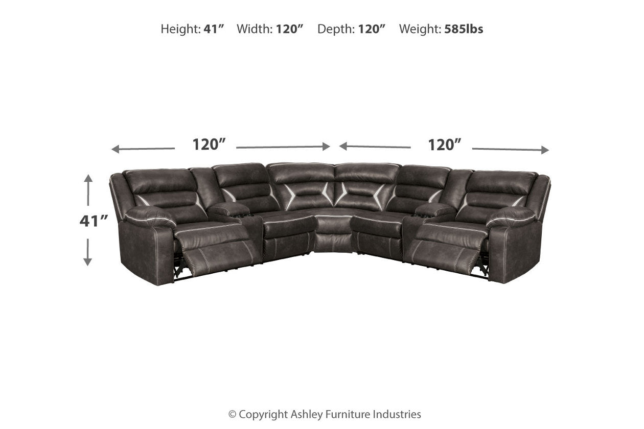 dark funeral MPI帯付き Kincord Midnight 3-Piece Power Reclining Sectional 13104S5 – Luna