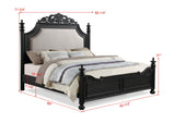 Kingsbury Espresso King Upholstered Panel Bed from Crown Mark - Luna Furniture