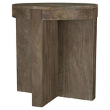 Kinkaid Brown Round Solid Mango Wood End Table from Coaster - Luna Furniture