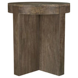 Kinkaid Brown Round Solid Mango Wood End Table from Coaster - Luna Furniture