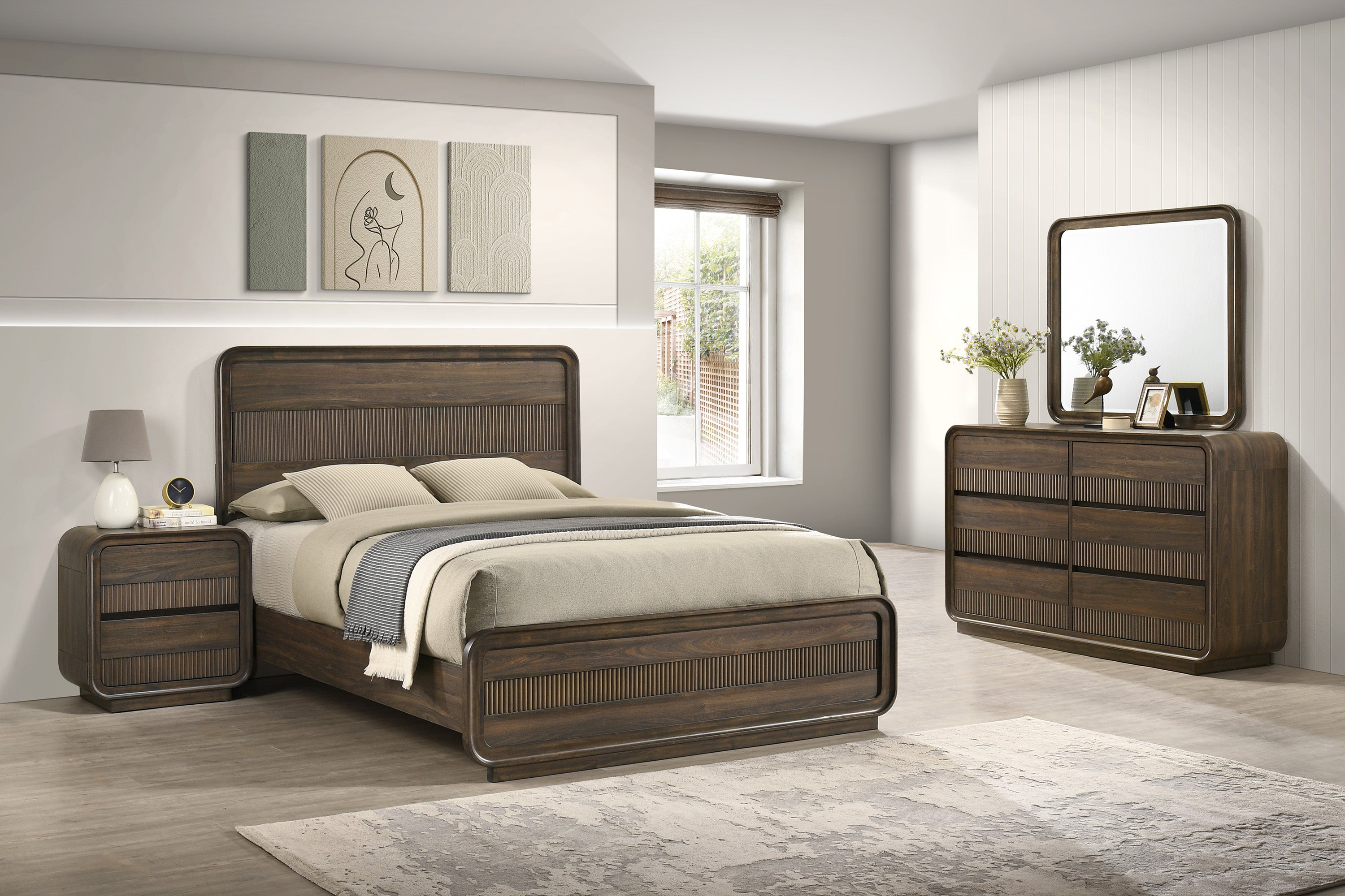 Kinkaid Warm Wood Bedroom Set – Luna Furniture