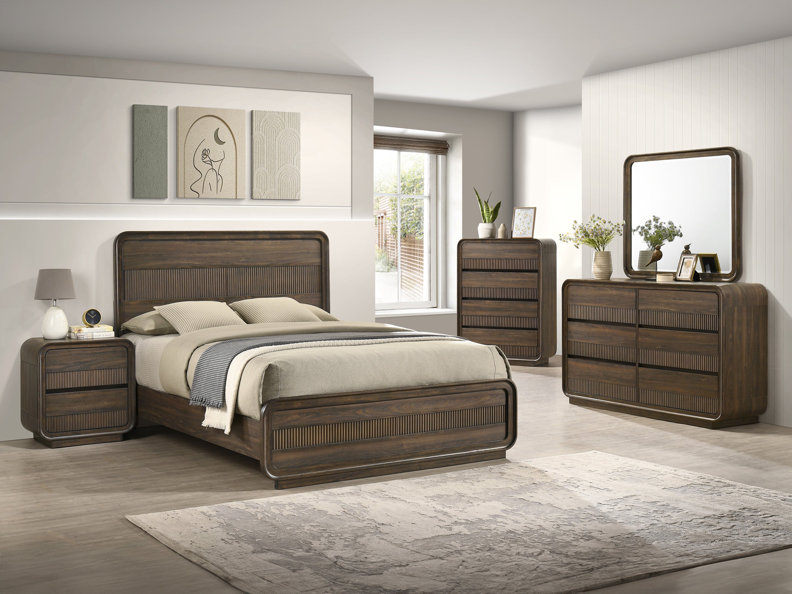 Kinkaid Warm Wood Bedroom Set – Luna Furniture
