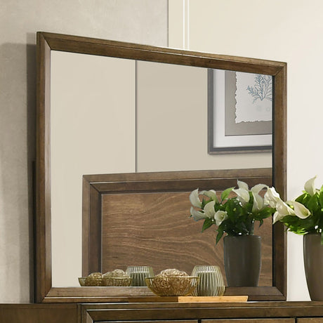 Kirkham Walnut Mirror (Mirror Only) from Furniture of America - Luna Furniture