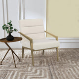 Kirra Cream and Gold Upholstered Accent Armchair with Metal Frame from Coaster - Luna Furniture
