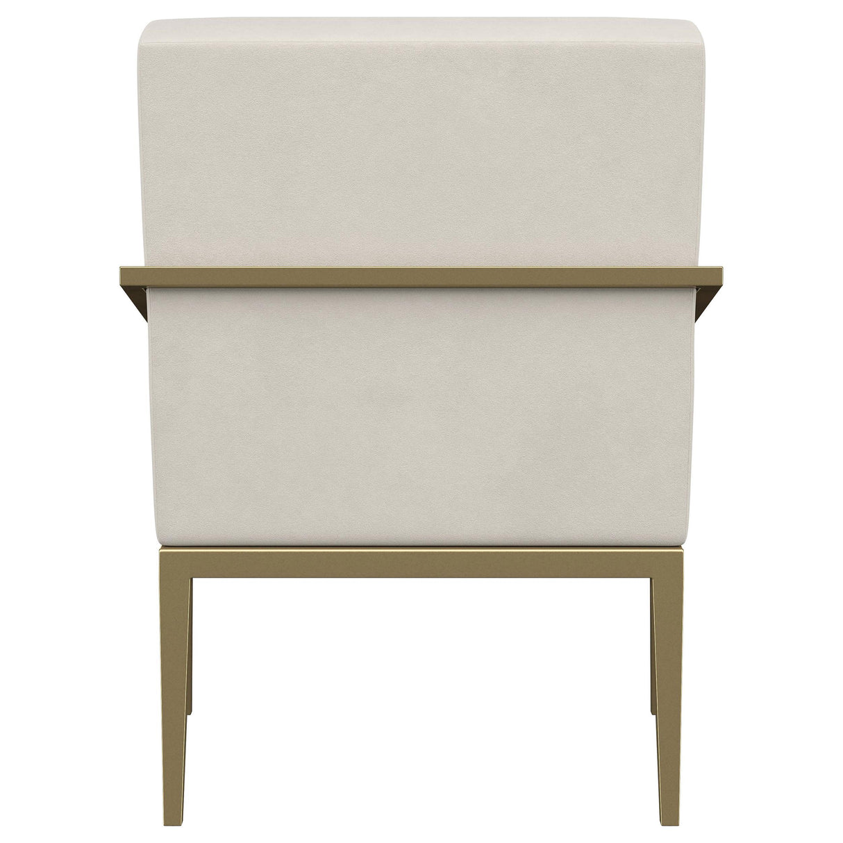 Kirra Cream and Gold Upholstered Accent Armchair with Metal Frame from Coaster - Luna Furniture