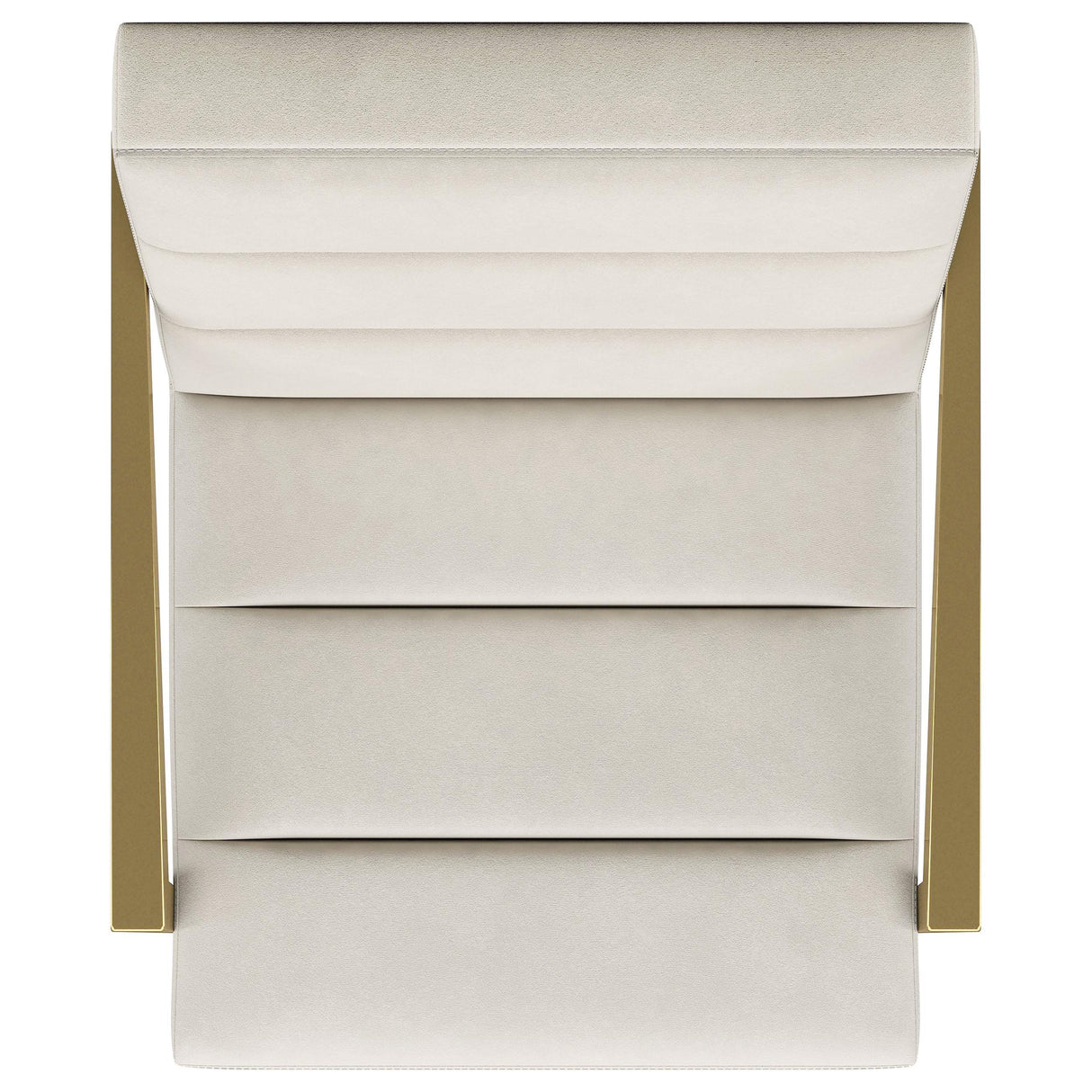 Kirra Cream and Gold Upholstered Accent Armchair with Metal Frame from Coaster - Luna Furniture