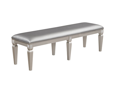 Klina Silver Champagne Dining Bench from Crown Mark - Luna Furniture