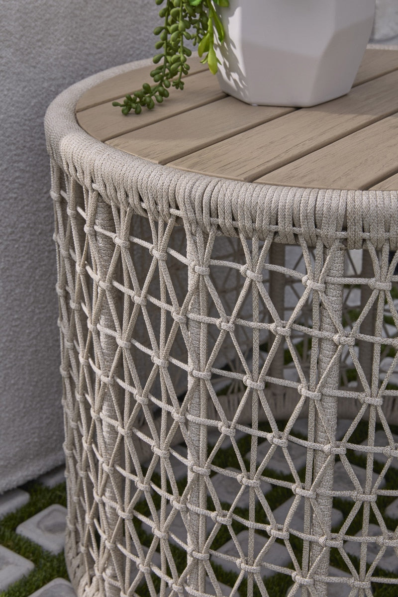 Knit Outdoor Round End Table from Essentials For Living - Luna Furniture