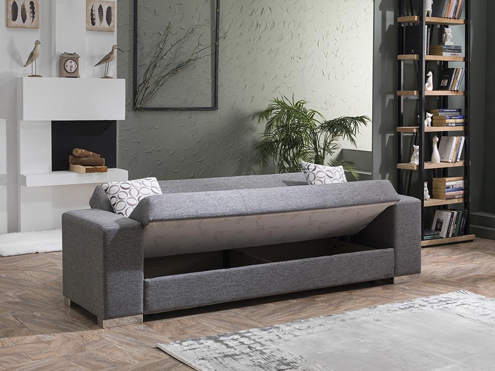 Kobe Diego Gray 3-Seat Sleeper Sofa – Luna Furniture