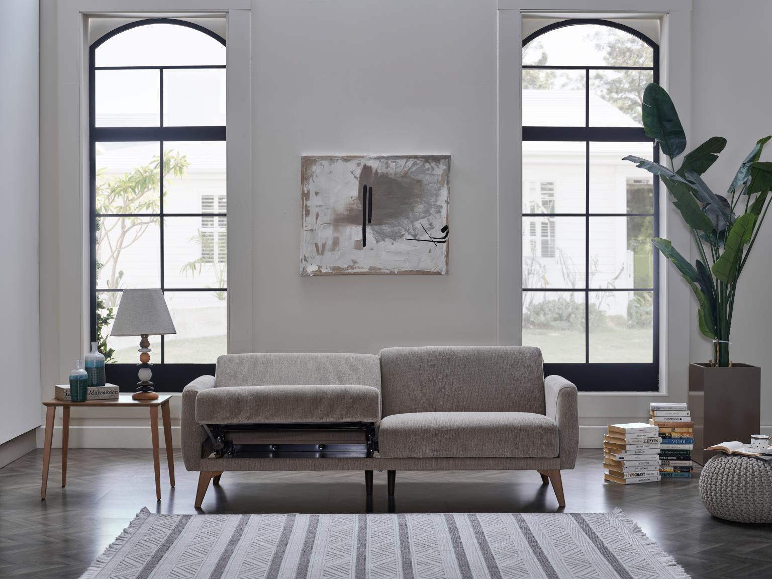 Koopsi Basic Gray Memory Foam Sofa In A Box – Luna Furniture