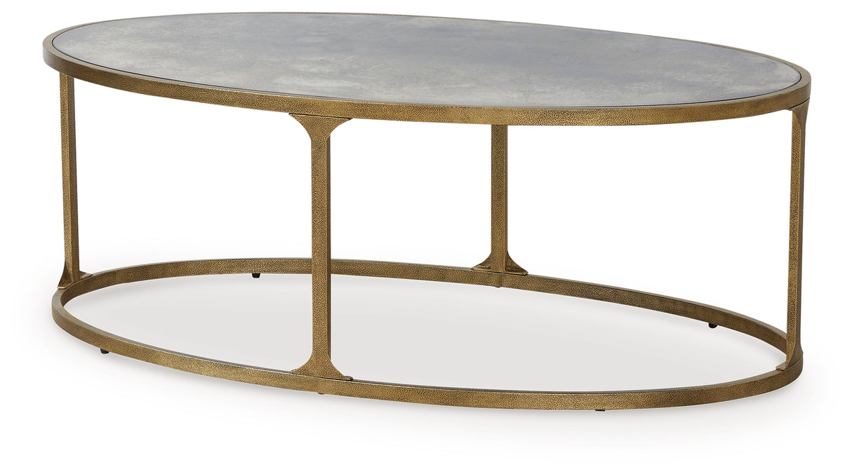 Korajane Antique Gold Coffee Table from Ashley - Luna Furniture