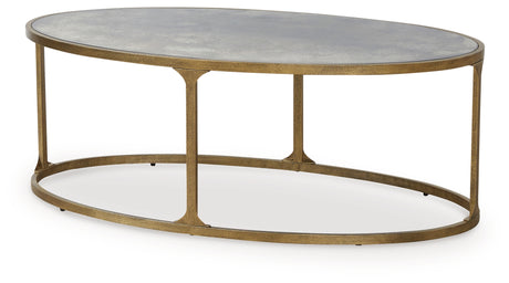 Korajane Antique Gold Coffee Table from Ashley - Luna Furniture