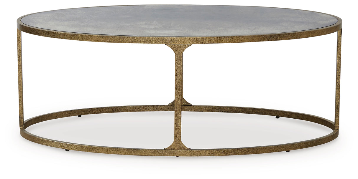 Korajane Antique Gold Coffee Table from Ashley - Luna Furniture